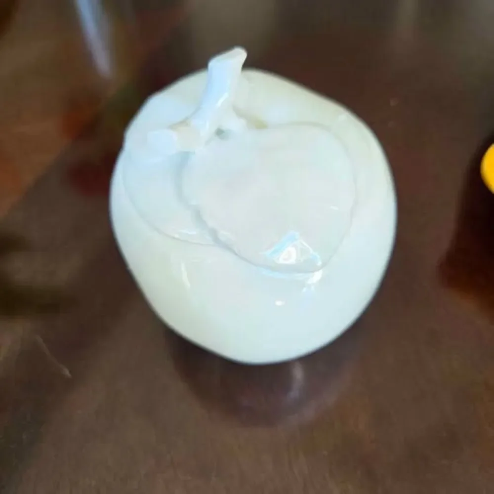 Porcelain French Lemon Sugar Bowl and Platter Kitchen Set